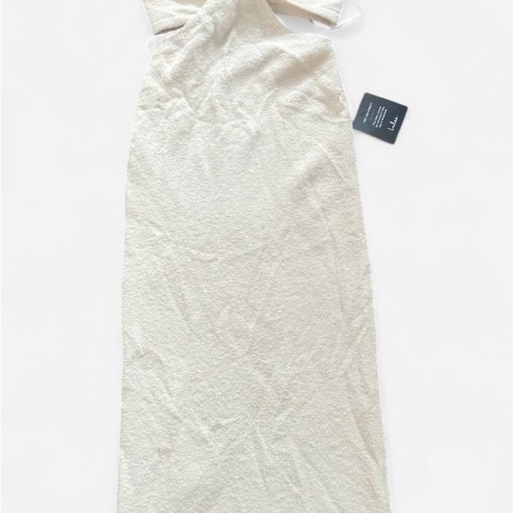 Lulu's Cream Cutout Midi Dress